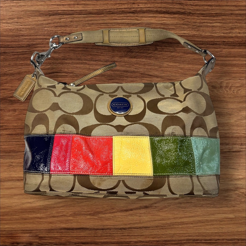 Coach Multicolor Patchwork Hobo Bag